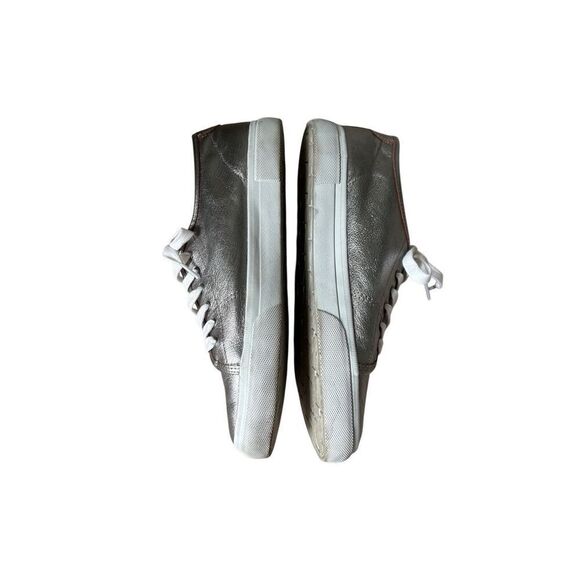 FRYE GIA LOW LACE PLATFORM SNEAKERS METALLIC SILVER SIZE 10 - Picture 5 of 7
